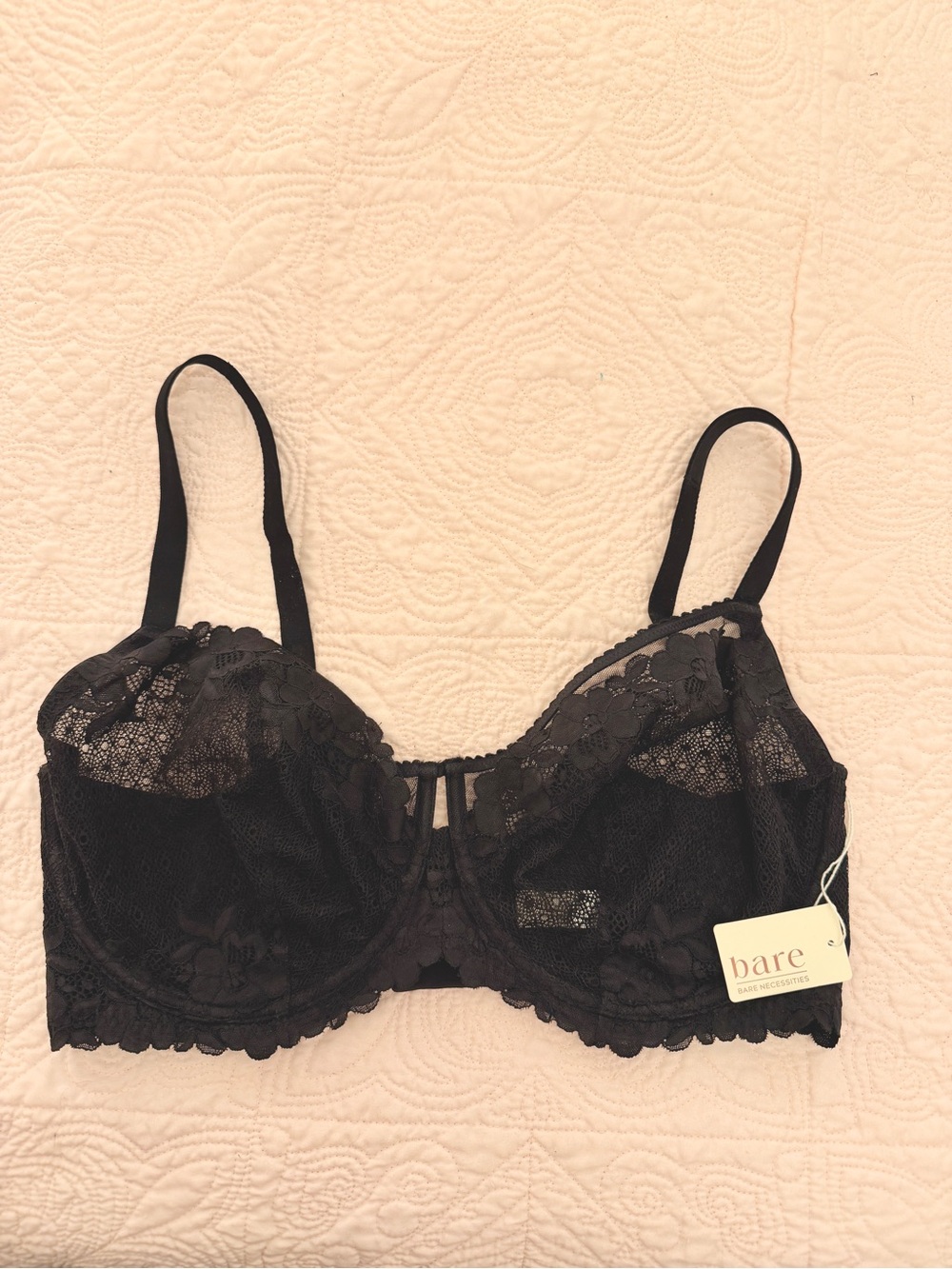 Bare Necessities Bare Balconette Black Bra 40G